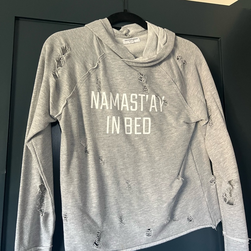 Wildfox Grey Distressed Sweater